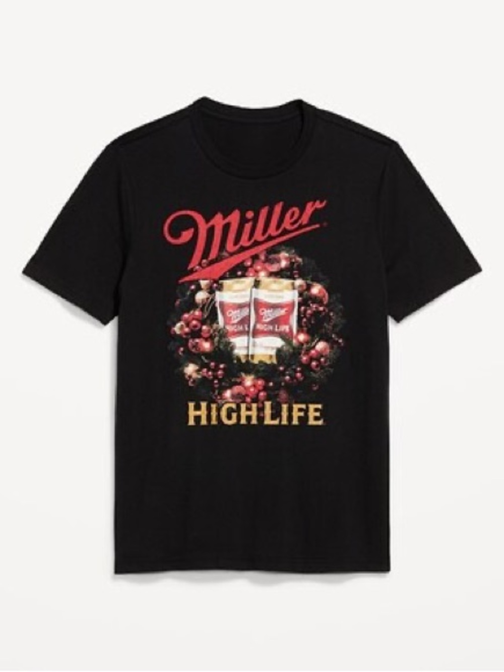 Miller High Life Black Graphic Tee size small